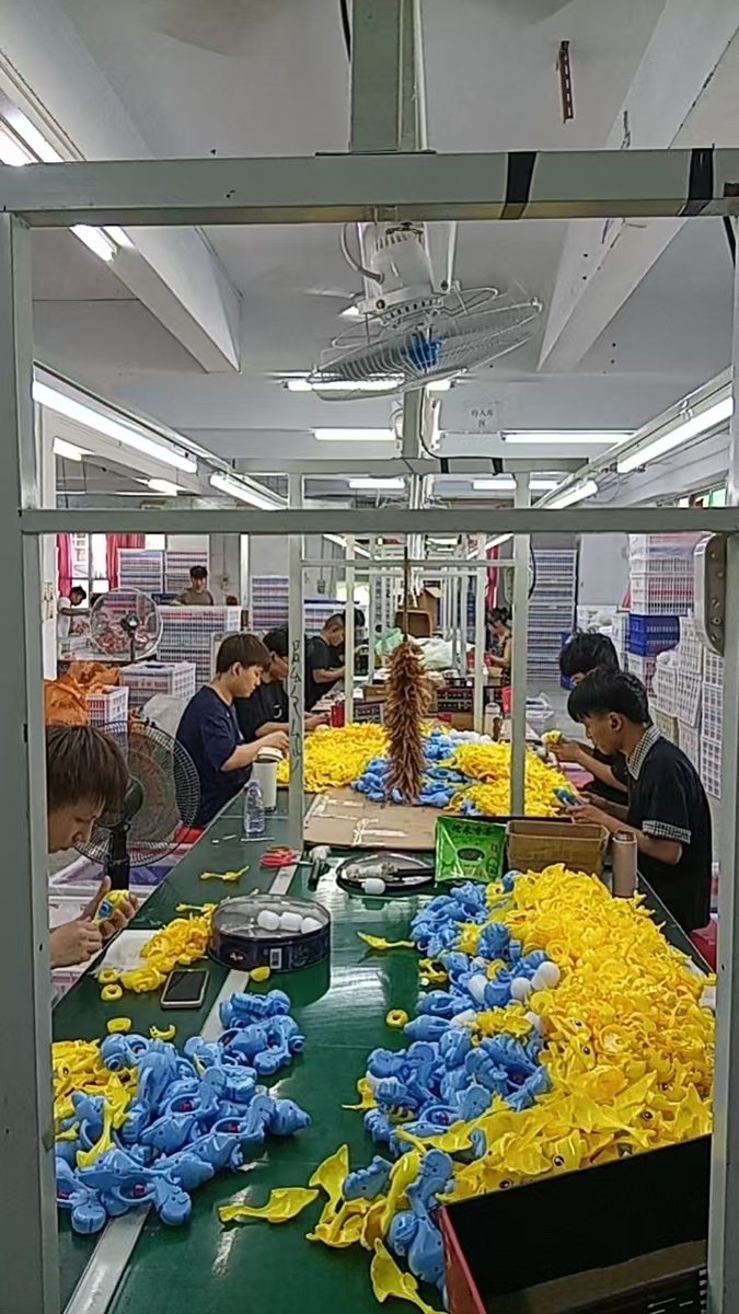 Assembly work on the factory floor